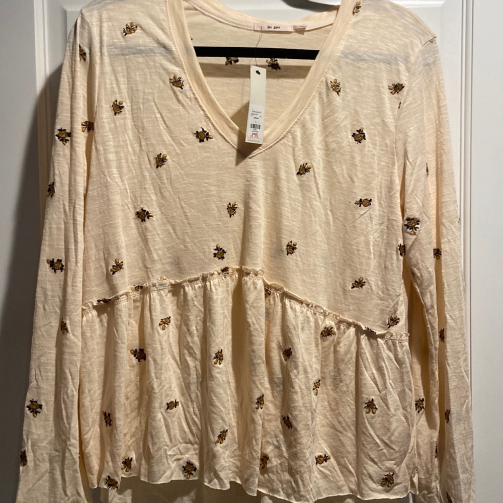 Peplum cotton tshirt